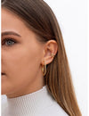 Pendientes conch ear cuff de 4 bandas con circonitas - Disponible en blanco y negro