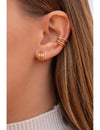 Pendientes conch ear cuff de 4 bandas con circonitas - Disponible en blanco y negro