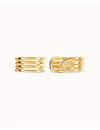 Pendientes ear cuff de 4 bandas - Piercing falso