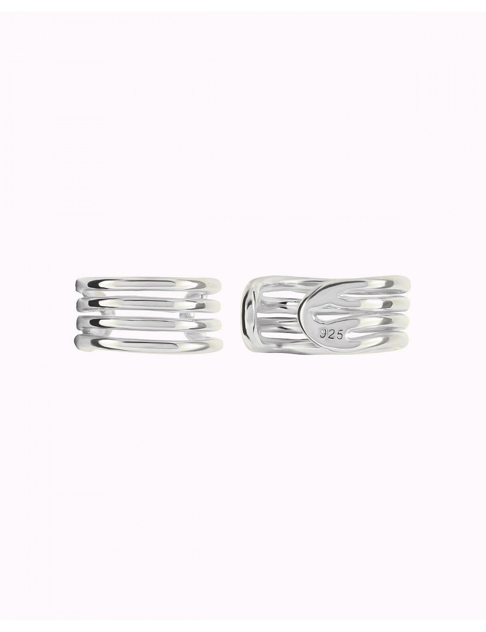 Pendientes ear cuff de 4 bandas - Piercing falso