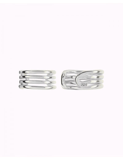 Pendientes ear cuff de 4 bandas - Piercing falso