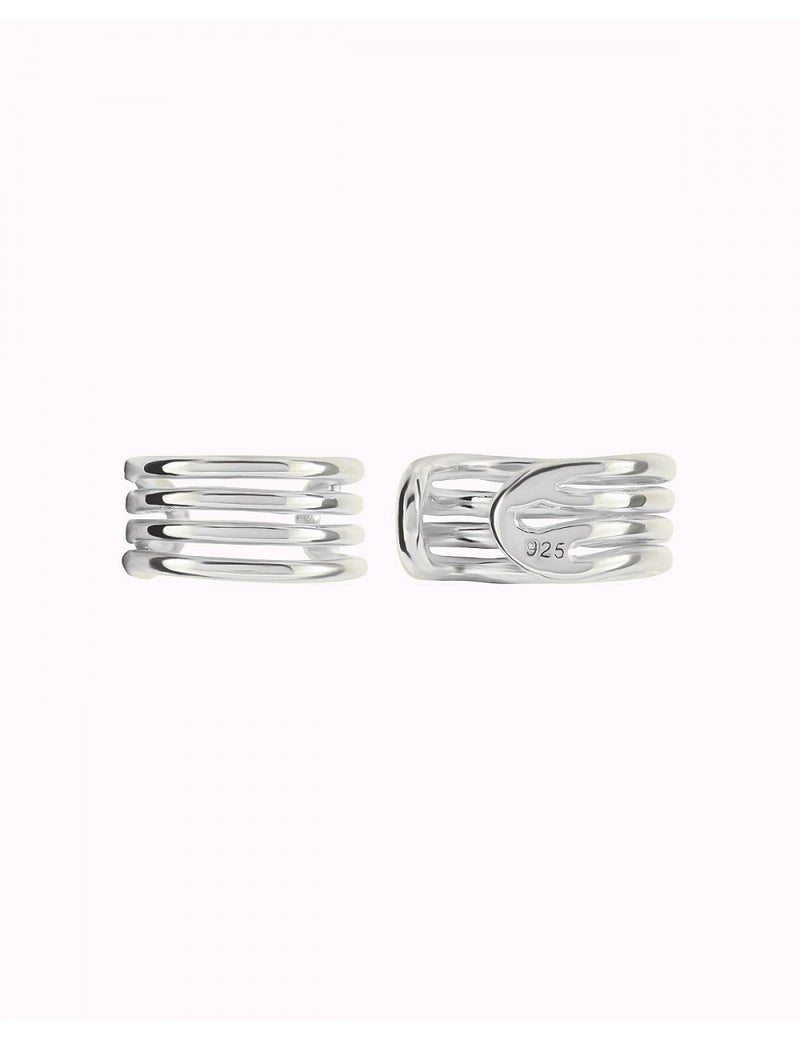 Pendientes ear cuff de 4 bandas - Piercing falso