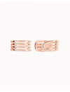 Pendientes ear cuff de 4 bandas - Piercing falso