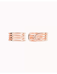 Pendientes ear cuff de 4 bandas - Piercing falso