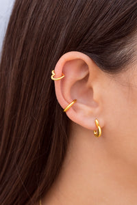 Pendientes ear cuff helix en forma de corazón