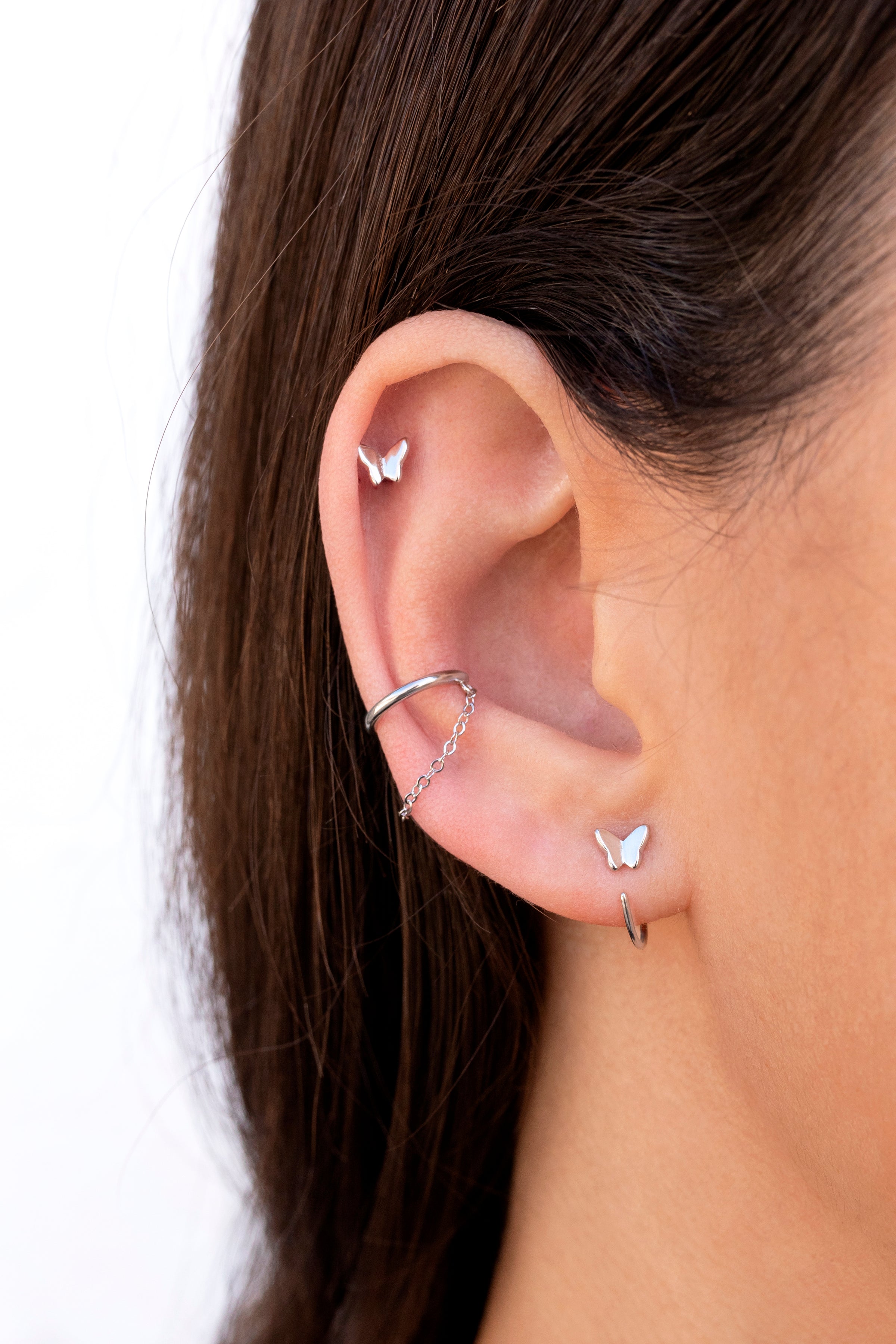 Schmetterlingsförmige offene Creolen