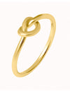Bague nœud d'amour en forme de cœur