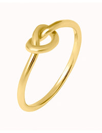 Bague nœud d'amour en forme de cœur