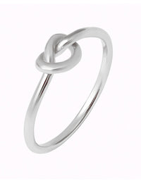 Bague nœud d'amour en forme de cœur