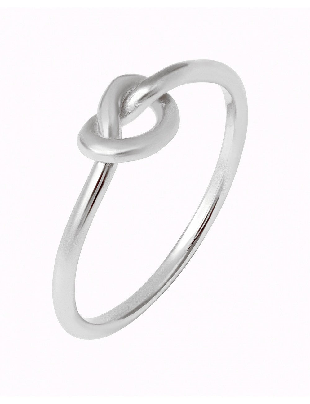 Bague nœud d'amour en forme de cœur
