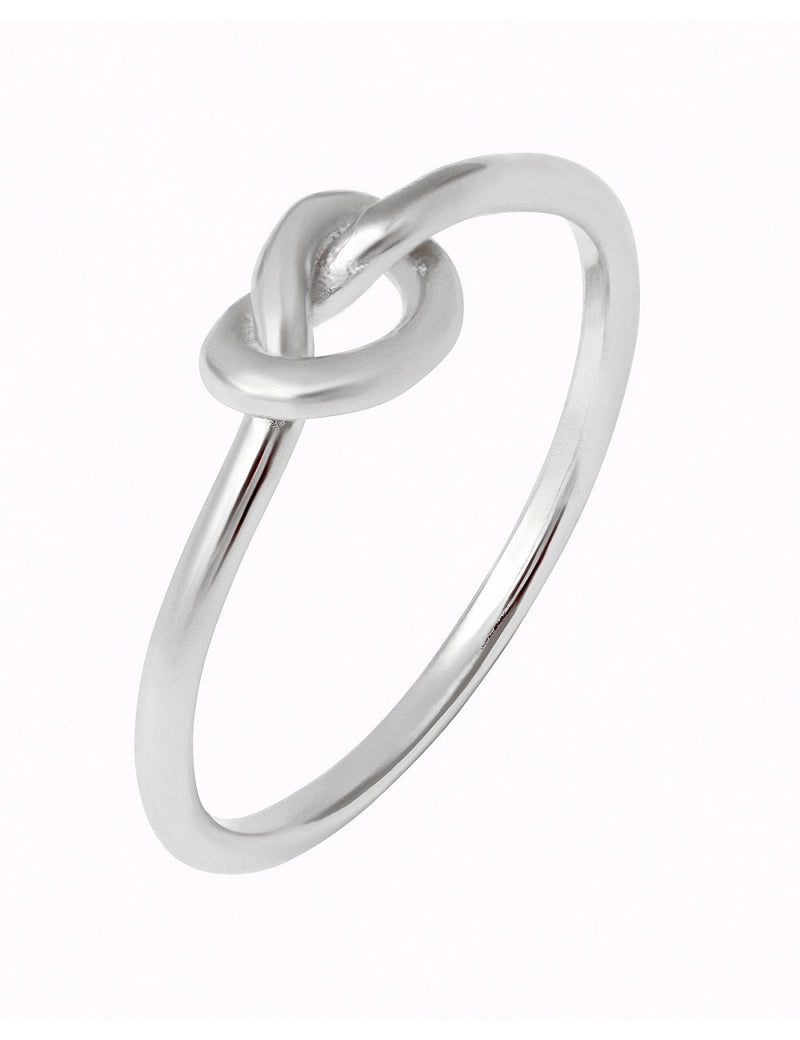 Bague nœud d'amour en forme de cœur