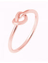 Bague nœud d'amour en forme de cœur