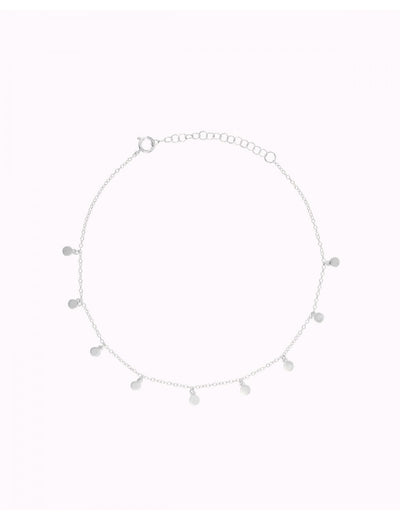 Bracelet de cheville avec pendentifs en forme de pièces de monnaie