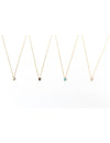 Baguette CZ Pendant Charm Necklace - Stone available in different colors