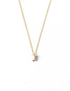Baguette CZ Pendant Charm Necklace - Stone available in different colors