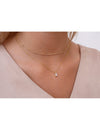 Baguette CZ Pendant Charm Necklace - Stone available in different colors