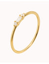 Feiner Ring mit kleinen Baguette- und Rundschliff-Zirkonen