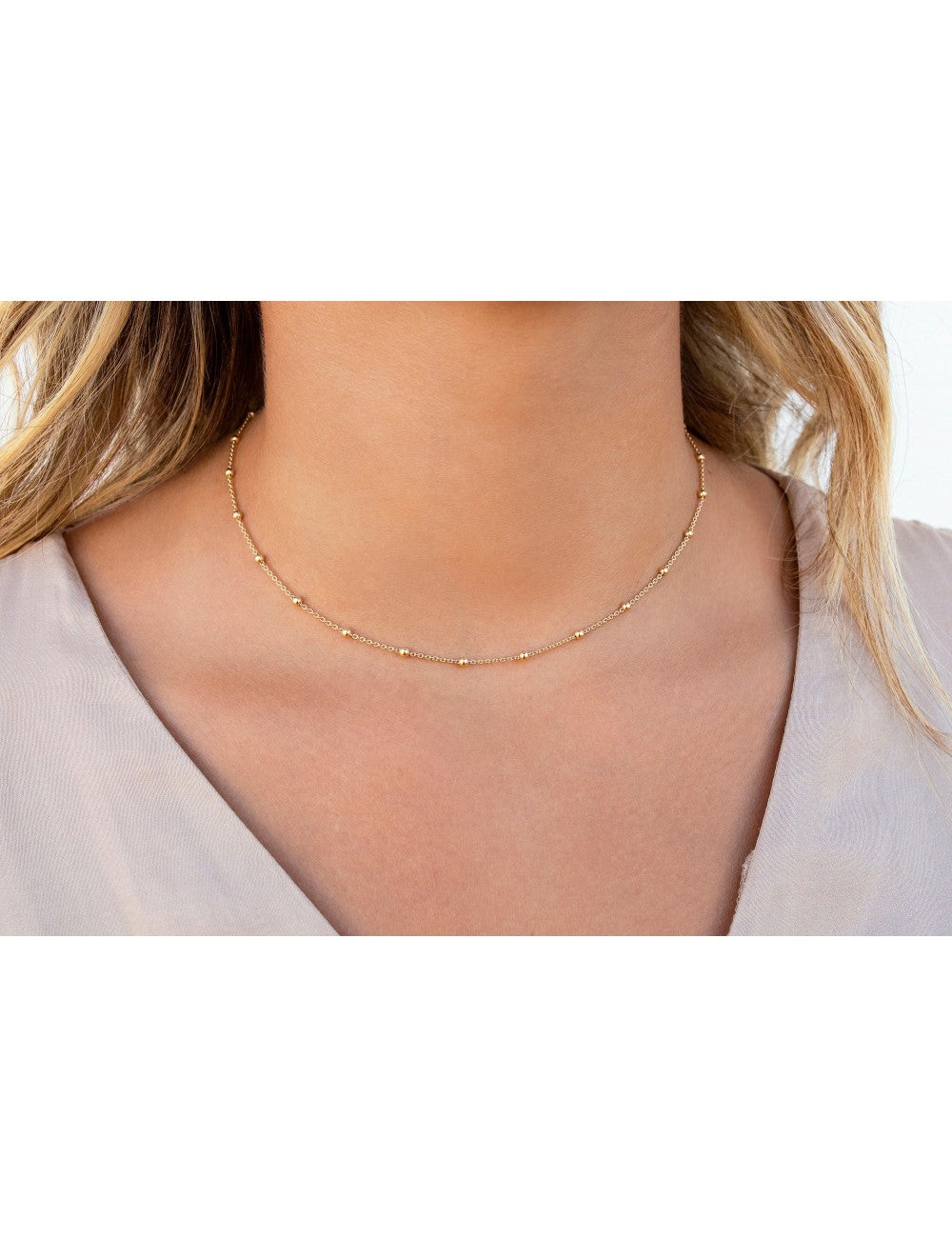 Kettenhalsband mit Kugelanhängern