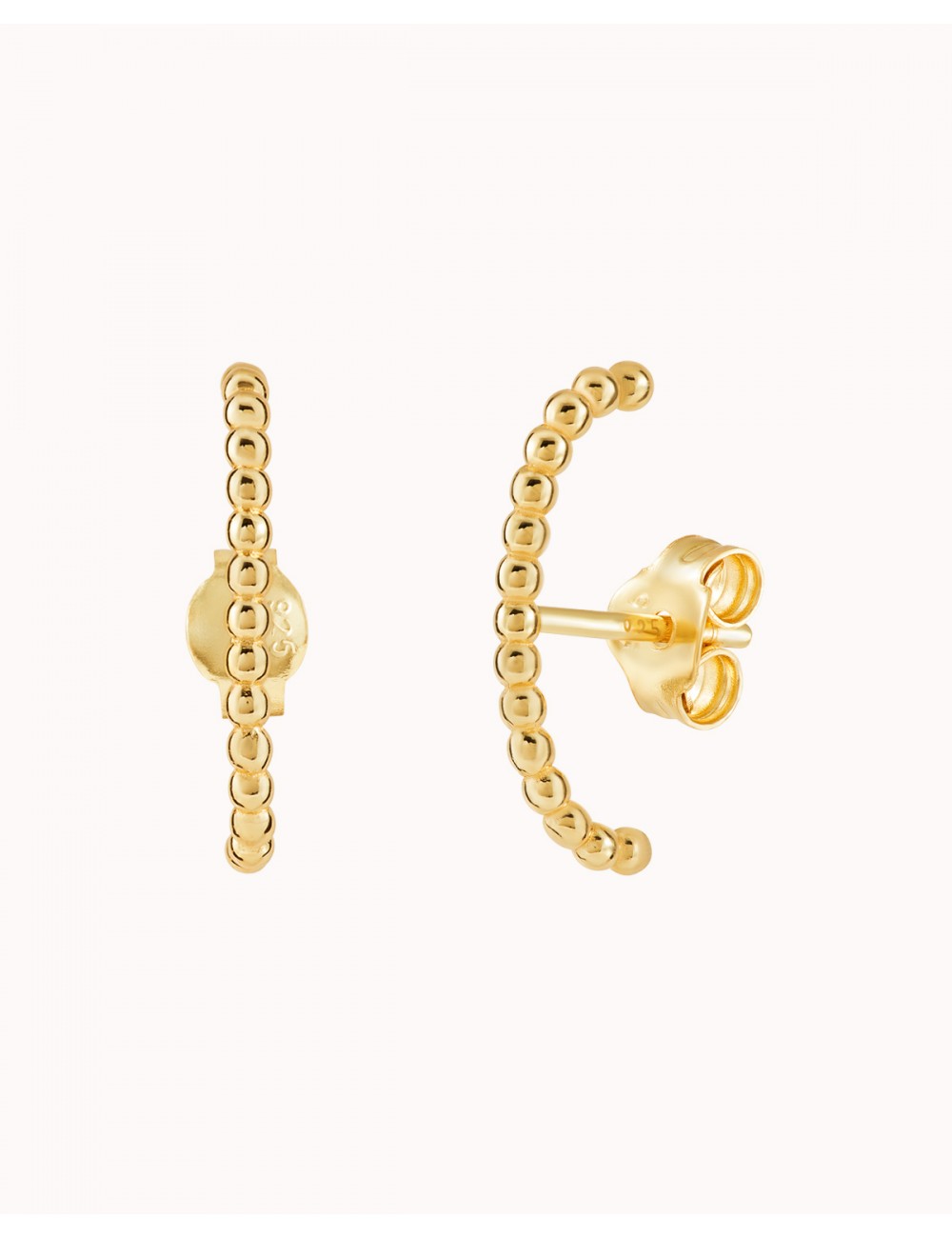 Pendientes stud ear lobe cuff de bolitas