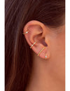 Pendientes stud ear lobe cuff de bolitas
