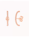 Pendientes stud ear lobe cuff de bolitas