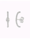 Pendientes stud ear lobe cuff de bolitas