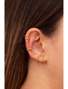 Pendientes stud ear lobe cuff de bolitas