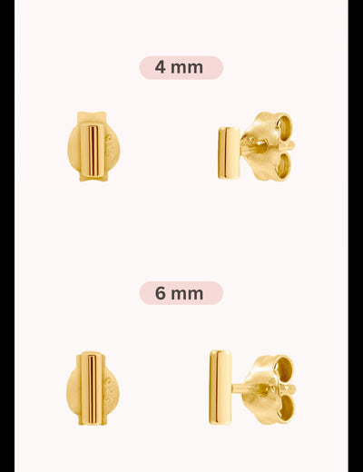 Pendientes stud en forma de barra - Dos tamaños disponibles