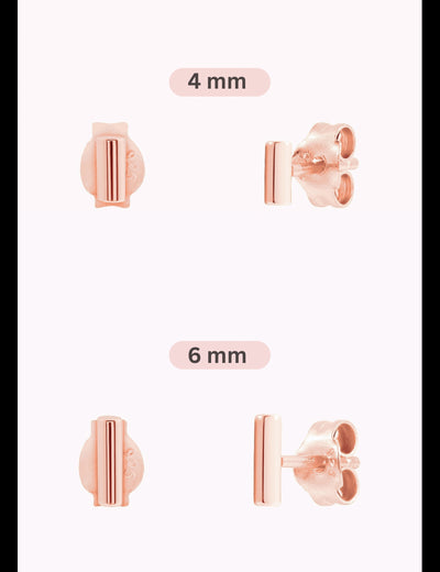 Pendientes stud en forma de barra - Dos tamaños disponibles