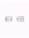 Beaded & Smooth 4 Bands Conch Ear Cuff Earrings