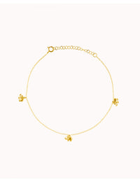 Pulsera tobillera de cadena con colgantes en forma de elefante de la suerte