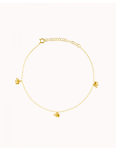 Ketten-Fußkettchen mit Glückselefantenanhängern