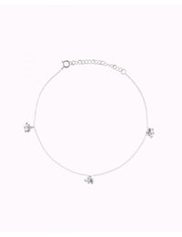 Pulsera tobillera de cadena con colgantes en forma de elefante de la suerte