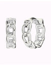 Pendientes de aro huggie en forma de cadena - Dos tamaños disponibles