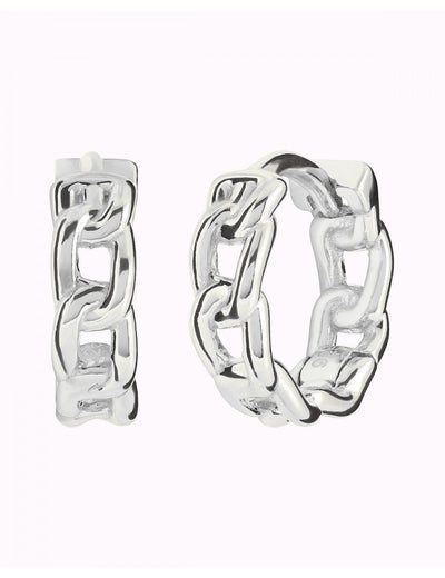 Boucles d'oreilles créoles en forme de chaîne - Deux tailles disponibles