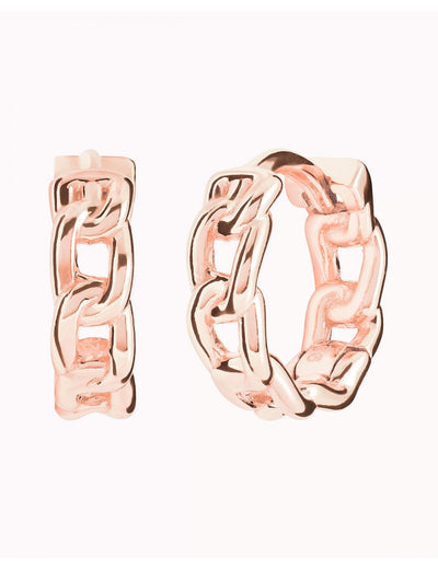 Boucles d'oreilles créoles en forme de chaîne - Deux tailles disponibles