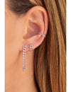 Pendientes de aro huggie en forma de cadena - Dos tamaños disponibles