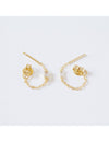 Pendientes stud de cadena con circonita baguette