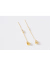 Pendientes stud de cadena con circonita baguette