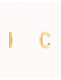 Pendientes chunky conch ear cuff de una banda de plata lisa