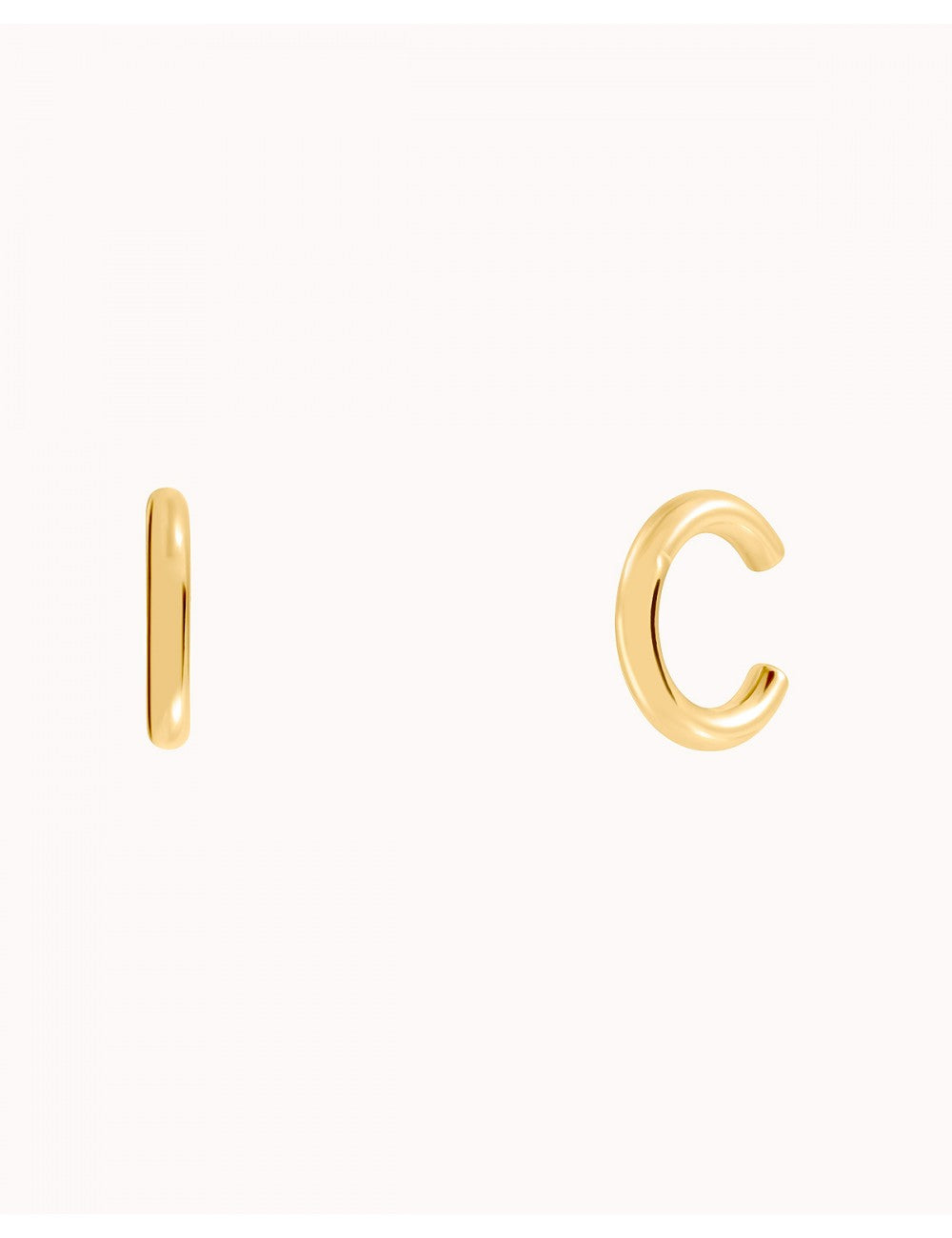 Pendientes chunky conch ear cuff de una banda de plata lisa