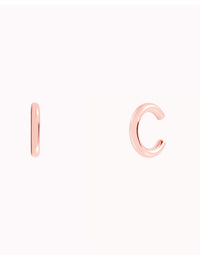 Pendientes chunky conch ear cuff de una banda de plata lisa