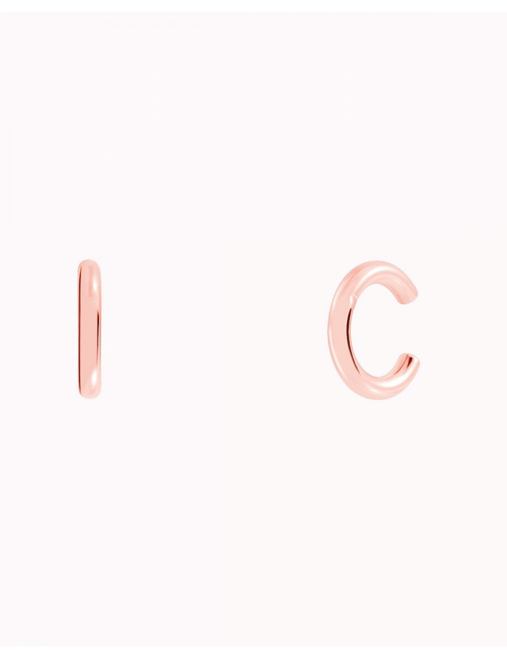 Pendientes chunky conch ear cuff de una banda de plata lisa