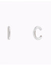 Pendientes chunky conch ear cuff de una banda de plata lisa