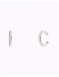 Pendientes chunky conch ear cuff de una banda de plata lisa
