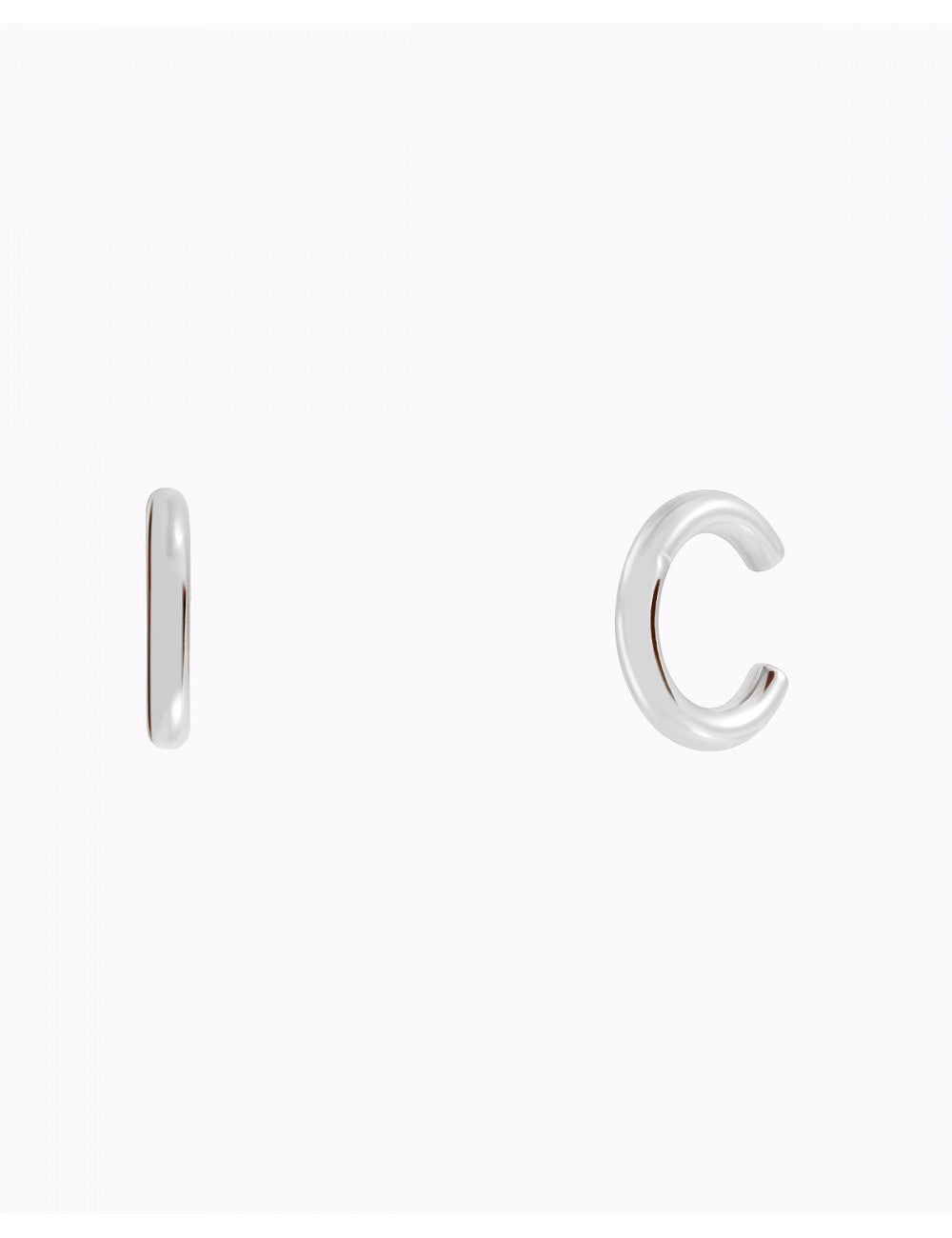 Pendientes chunky conch ear cuff de una banda de plata lisa
