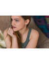 Circle & Bar Long Stud Earrings