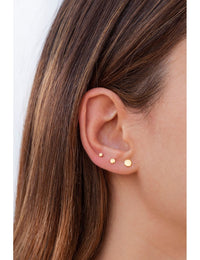 Pendientes stud pequeños en forma de círculo - Tres diámetros disponibles