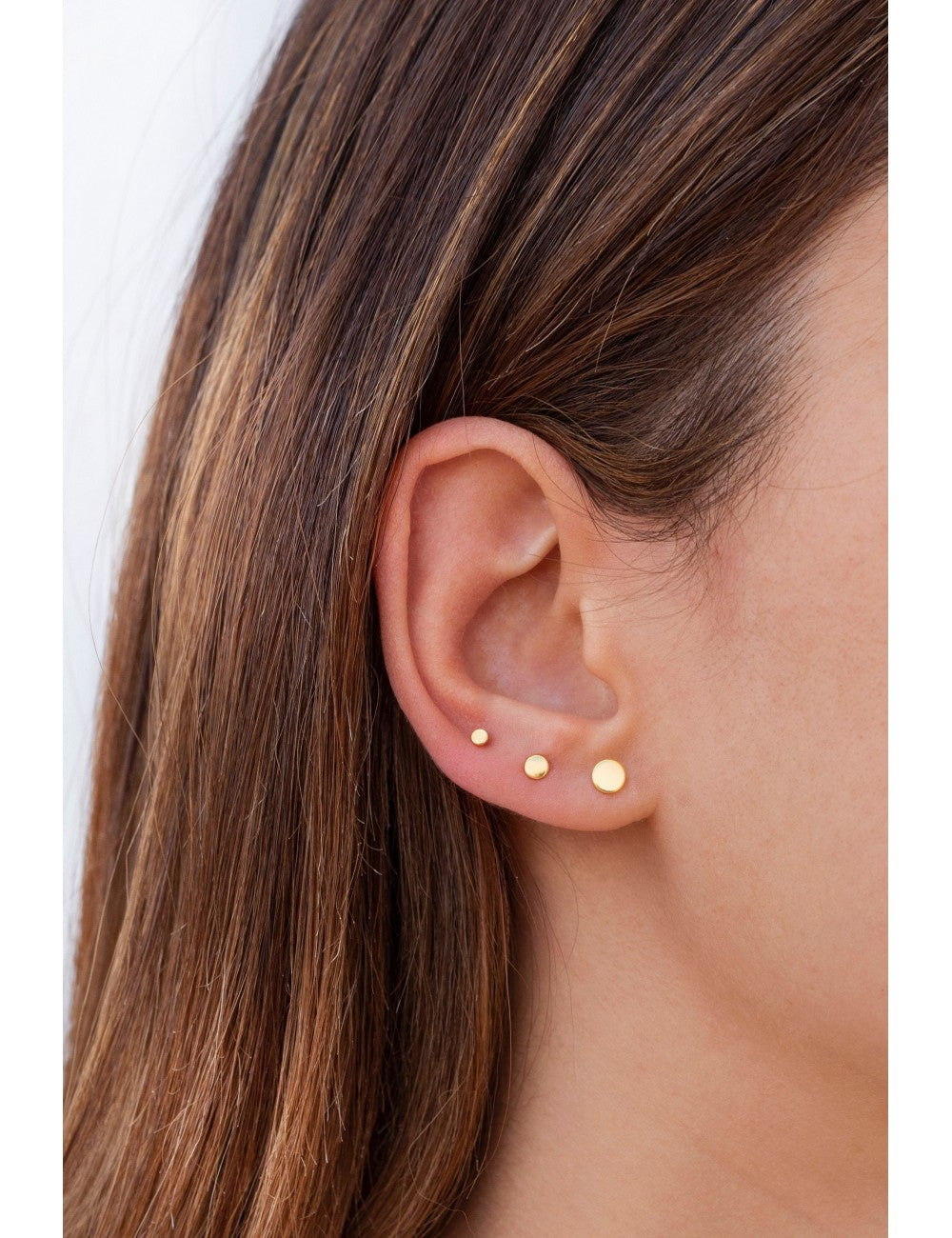 Pendientes stud pequeños en forma de círculo - Tres diámetros disponibles