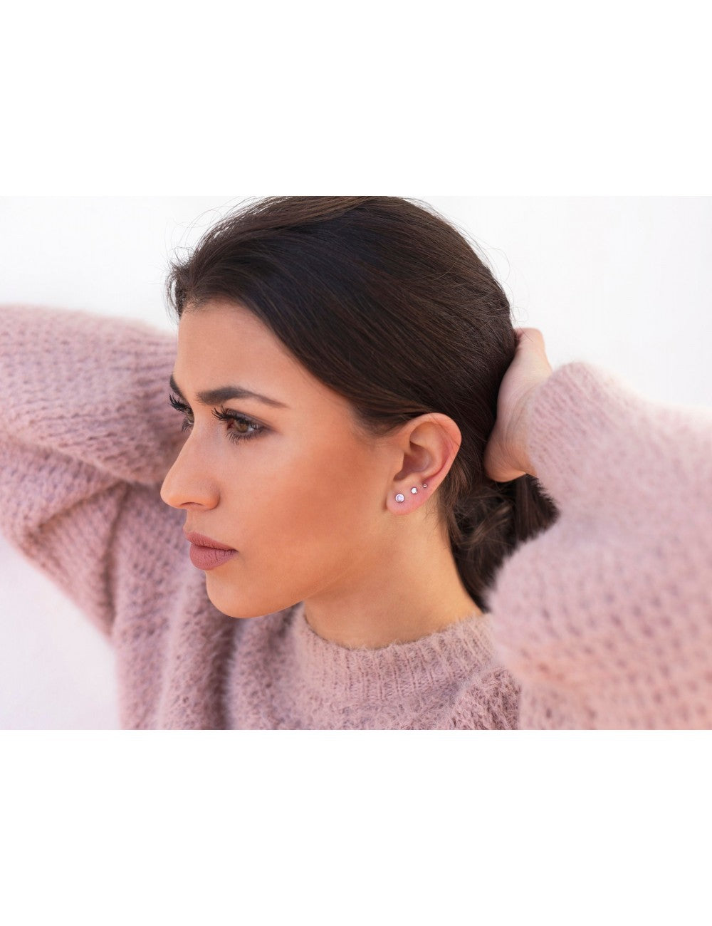 Pendientes stud pequeños en forma de círculo - Tres diámetros disponibles